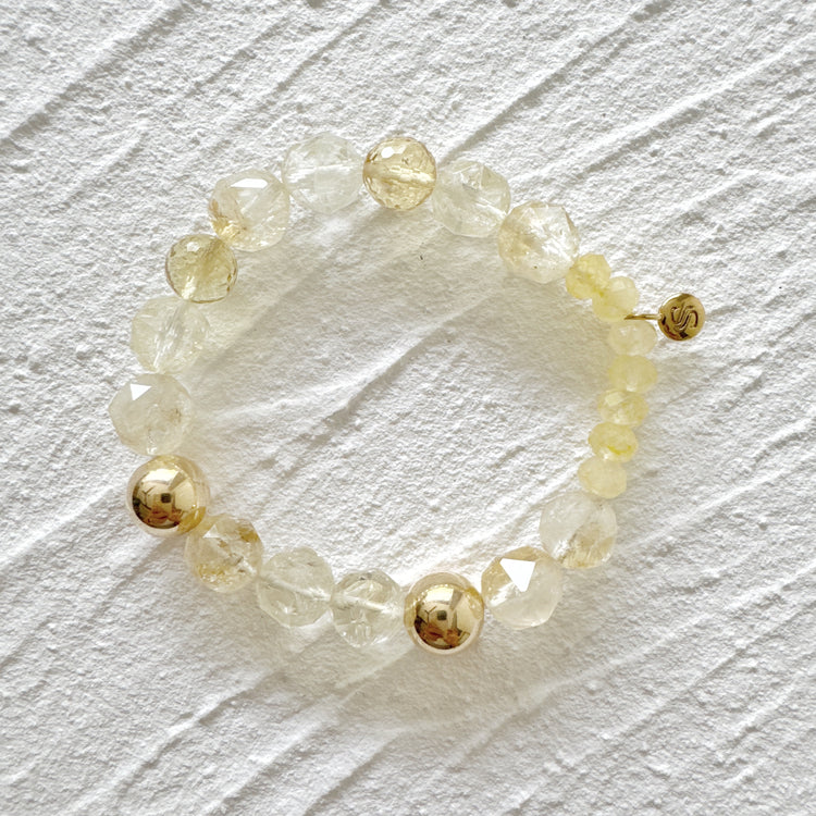 Tourmaline jaune et citrine