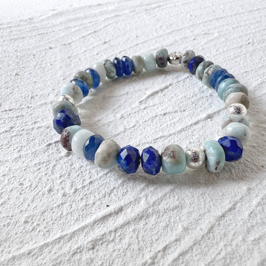 Opal, Kyanite and Sterling Silver Bravelet (Copy)