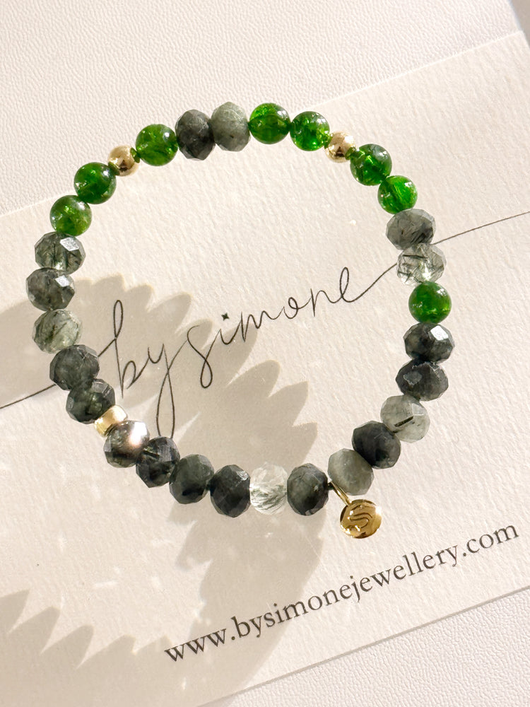 Diopside et Quartz Rutile