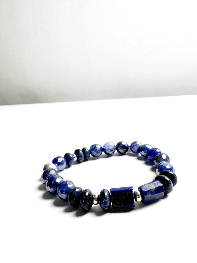 Moonstone, Dumortierite and Lapis Lazuli