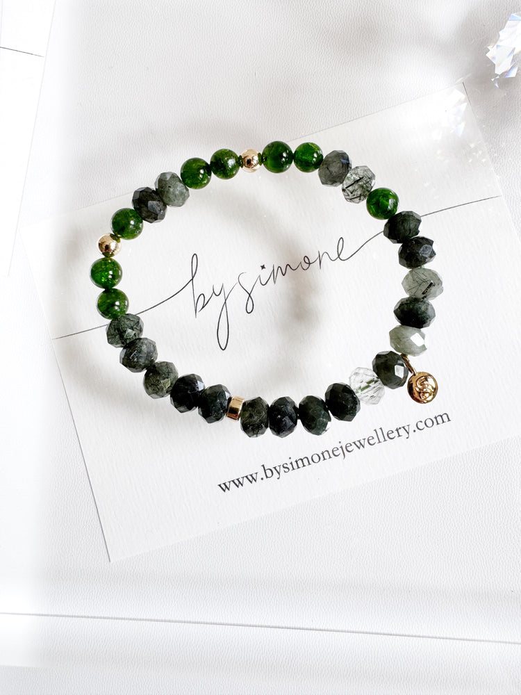Diopside et Quartz Rutile