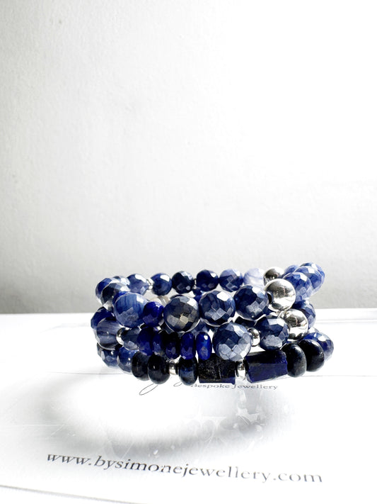 Moonstone, Dumortierite and Lapis Lazuli