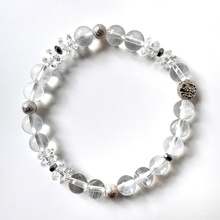 Blue Needle Quartz and Clear Quartz