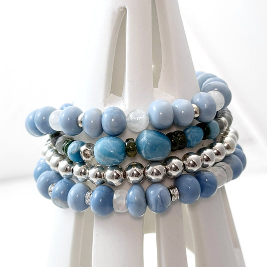 Blue Opal and Moonstone