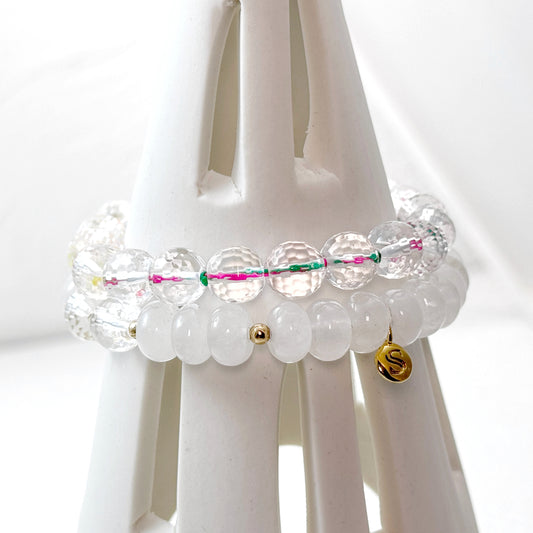 White Agate and Clear Quartz