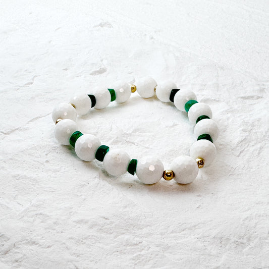 Mother of Pearl and Green Onyx