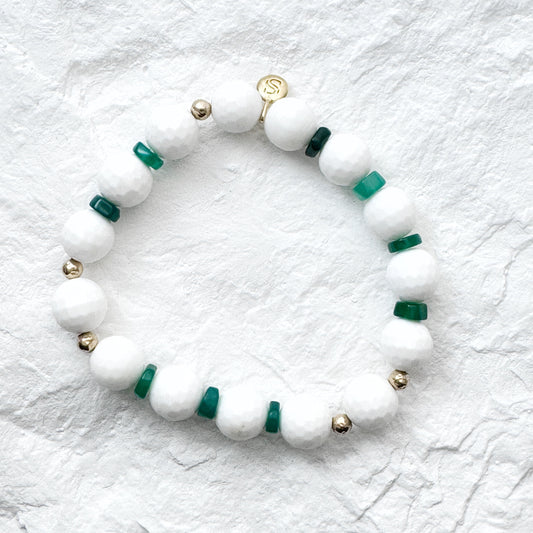 Mother of Pearl and Green Onyx