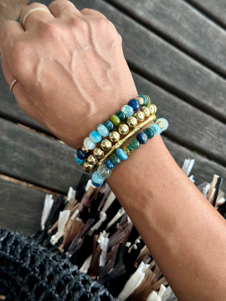 Blue Chalcedony, Amazonite and Agate