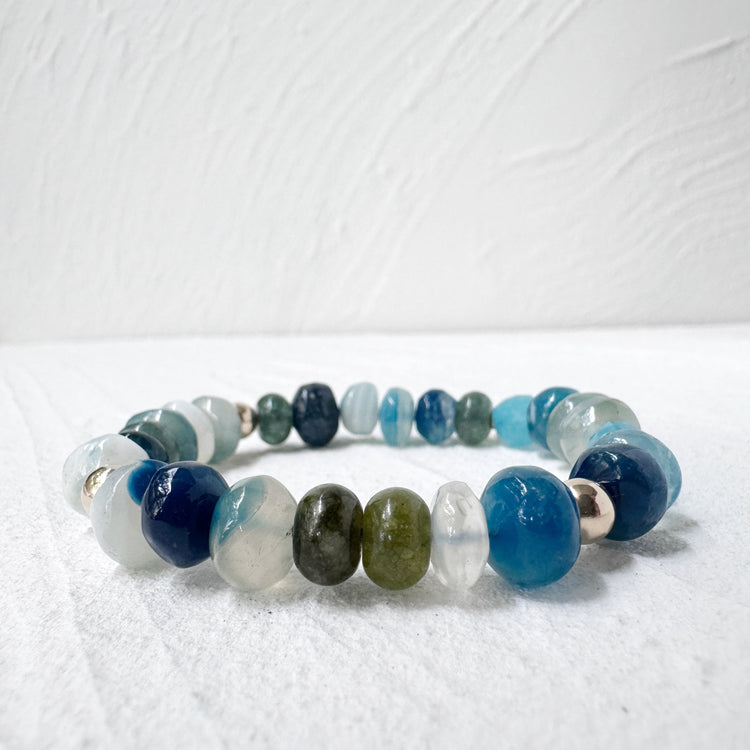 Blue Chalcedony, Amazonite and Agate