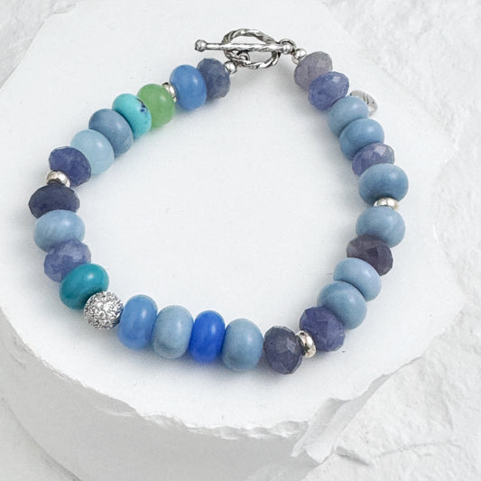 Blue Opal, Tanzanite and Mixed Agate