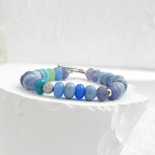 Blue Opal, Tanzanite and Mixed Agate