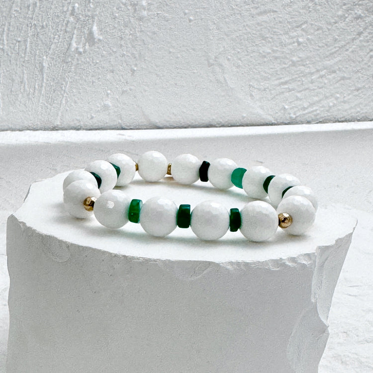 Mother of Pearl and Green Onyx
