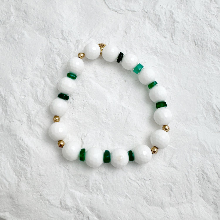 Mother of Pearl and Green Onyx