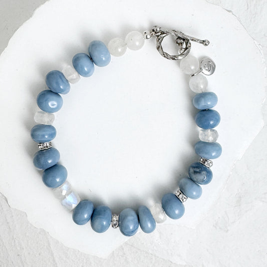 Blue Opal and Moonstone