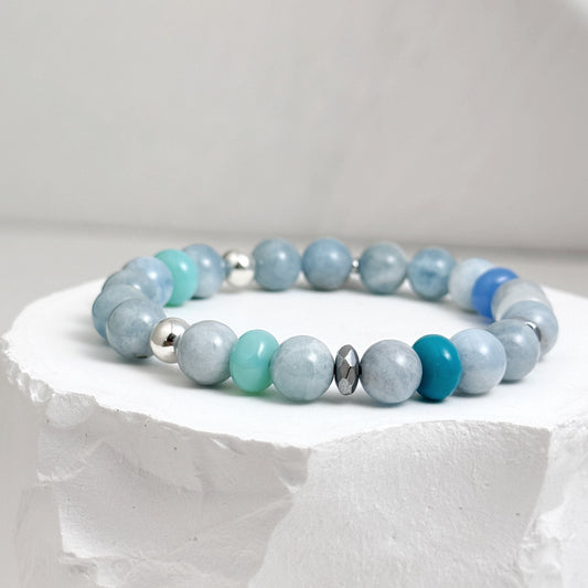 Aquamarine and Mixed Agate