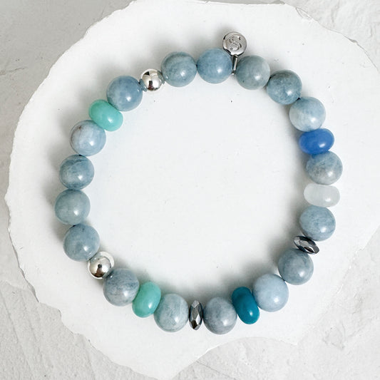 Aquamarine and Mixed Agate