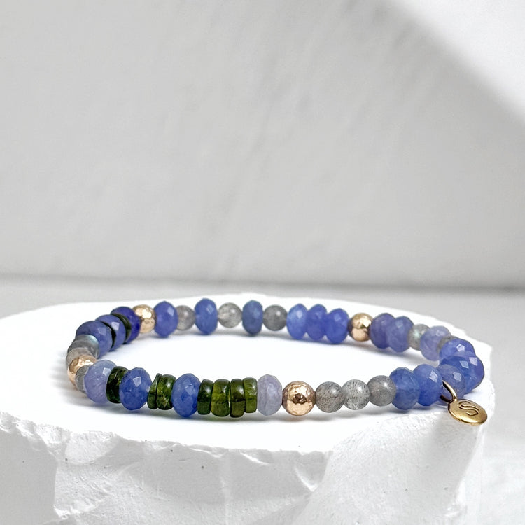 Tanzanite, Diopside et Pierre de Lune