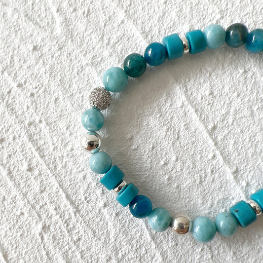 Larimar, Turquoise and Apatite
