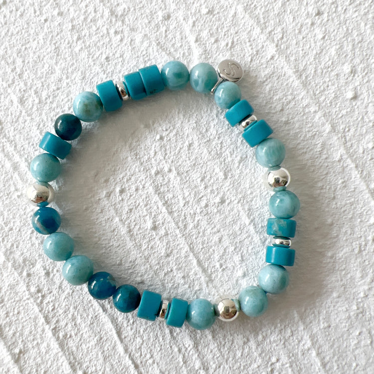 Larimar, Turquoise and Apatite