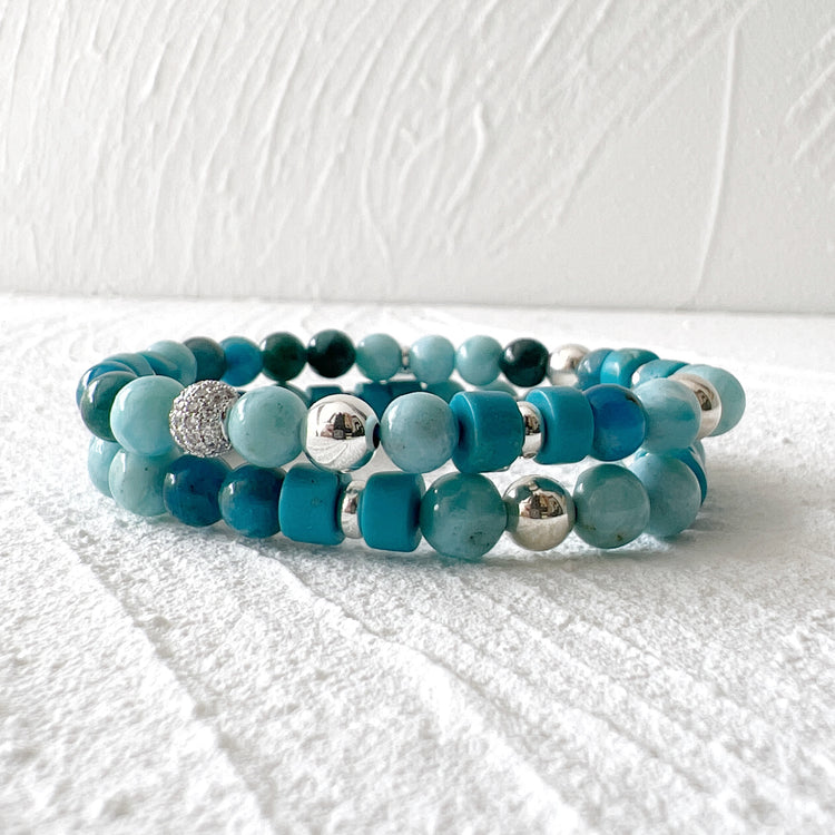 Larimar, Turquoise and Apatite