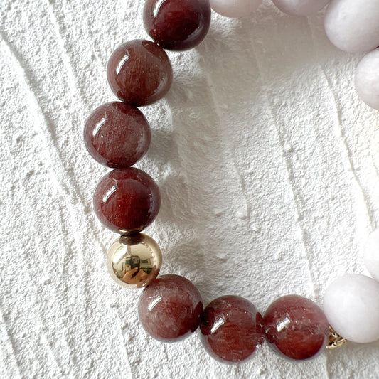 Kunzite and Red Quartz