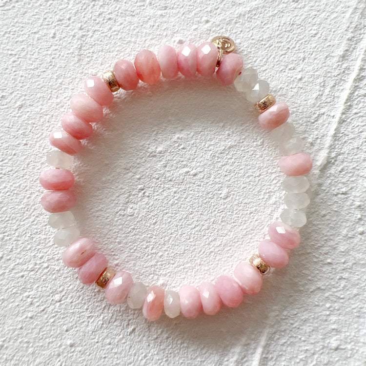 Pink Opal and Rose Quartz
