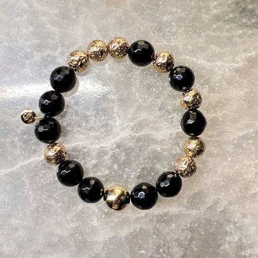 Lava Stone and Black Agate