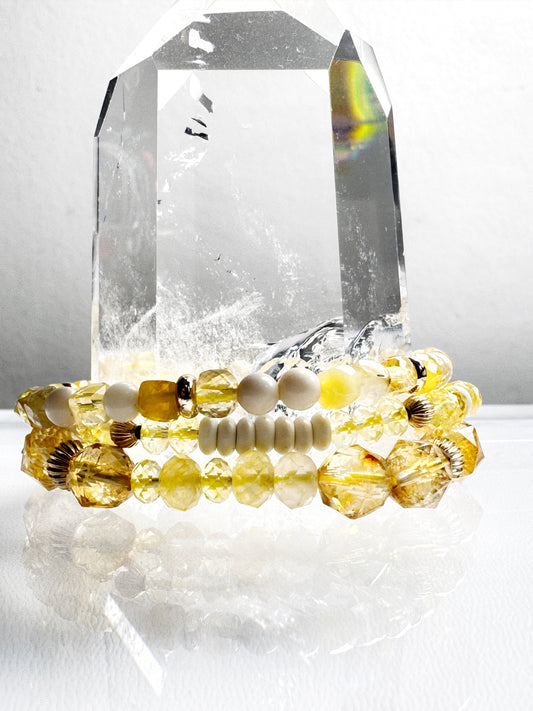 Citrine and Rutilated Quartz