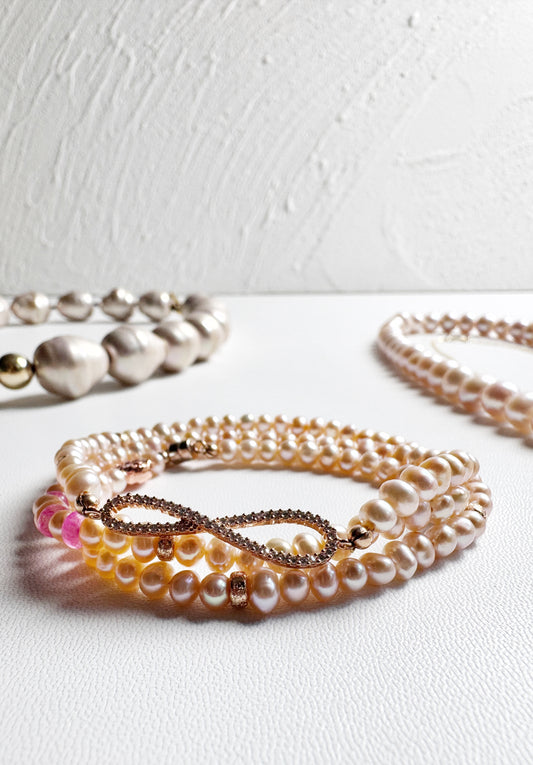 Pink Pearl and Pink Moonstone