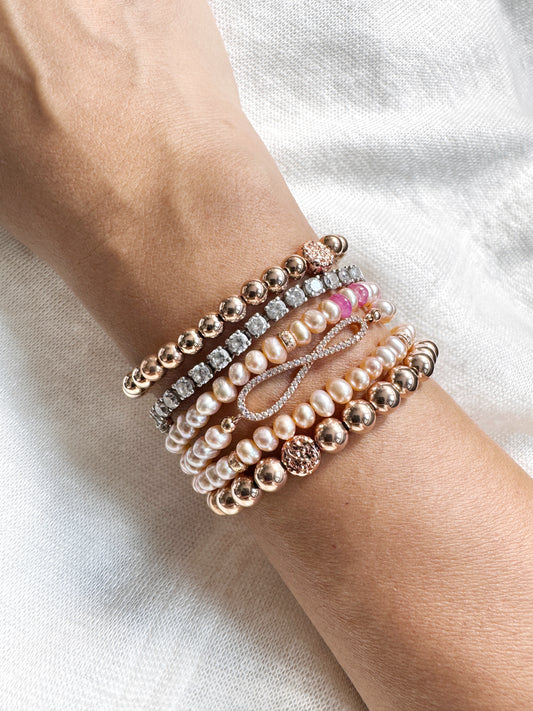 Pink Pearl and Pink Moonstone