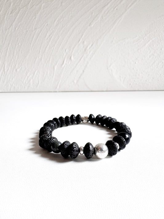 Lava Stone and Black Agate