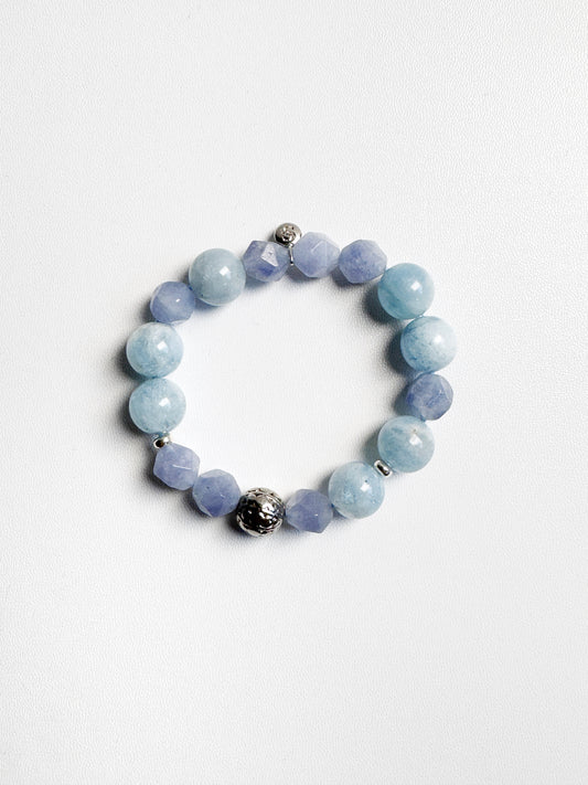 Aquamarine and Blue Chalcedony