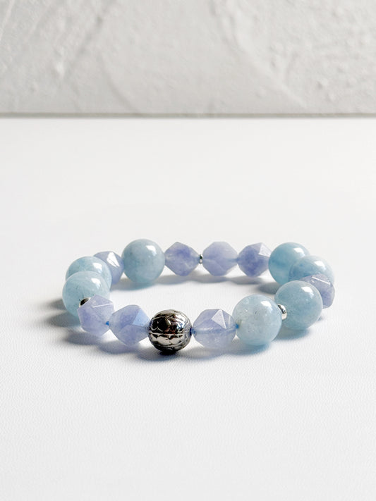 Aquamarine and Blue Chalcedony