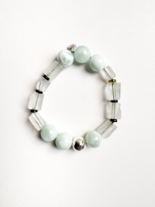 Larimar, Clear Quartz and Tourmaline