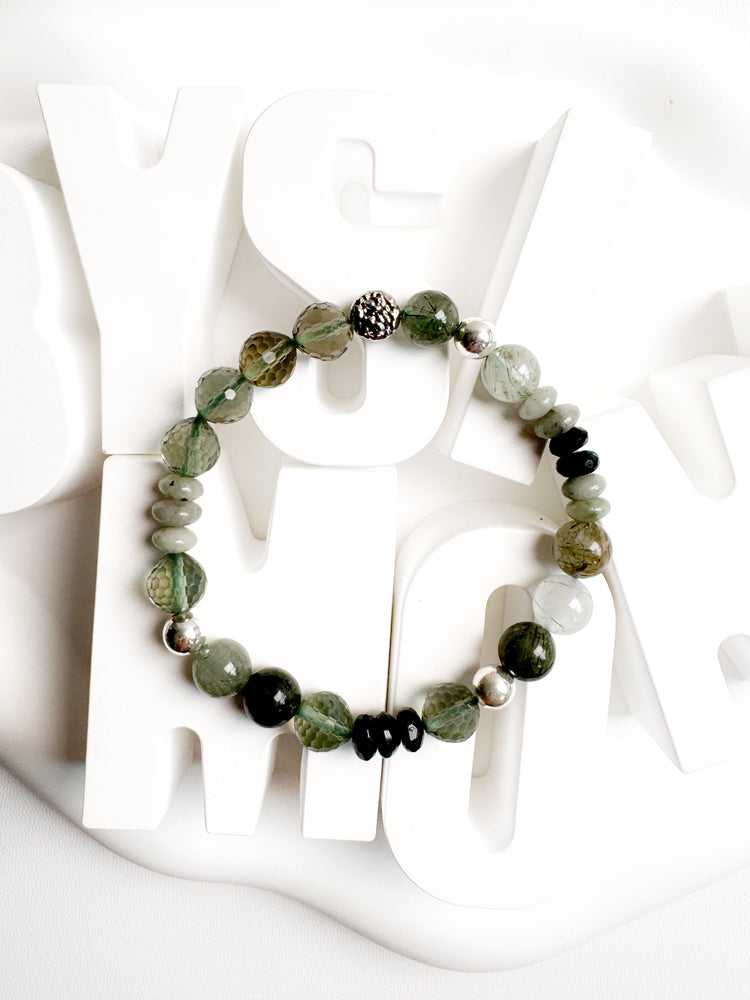 Fluorite, Moss Agate and Jade
