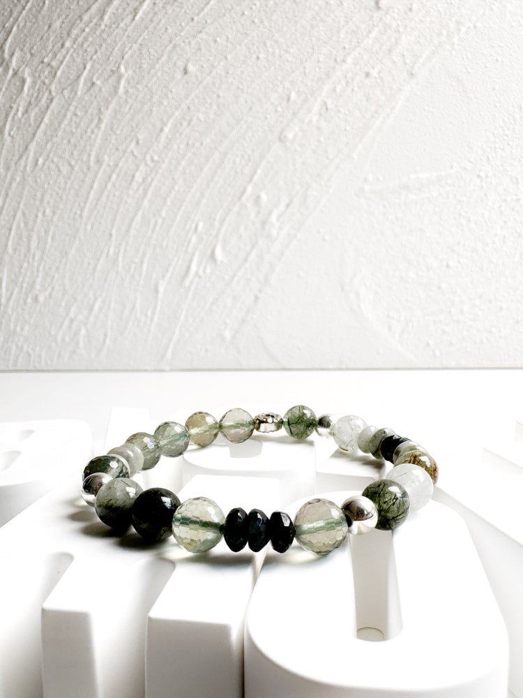 Fluorite, Moss Agate and Jade