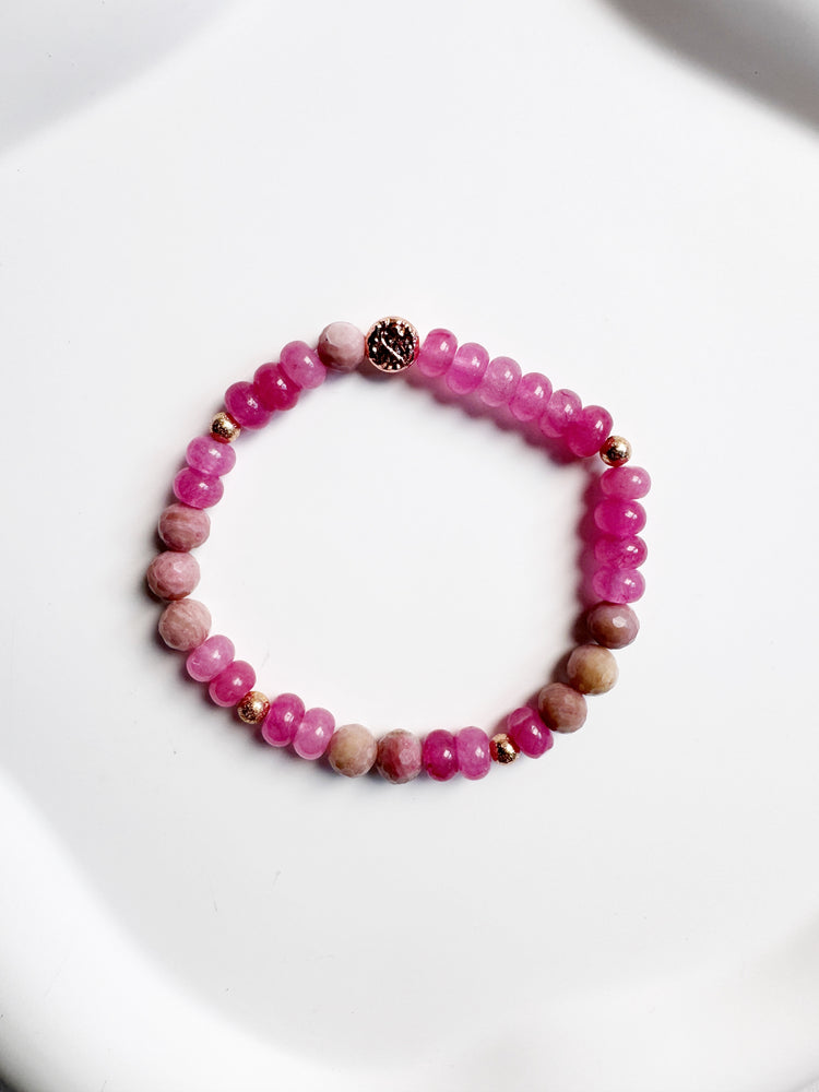 Pink Chalcedony and Rhodonite