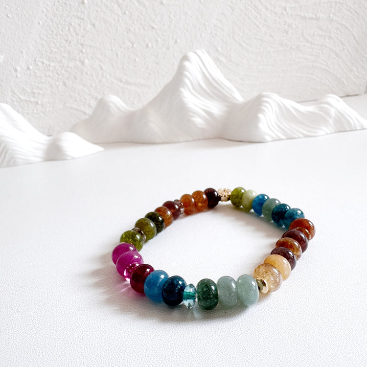 Tourmaline and Gold filled Bracelet