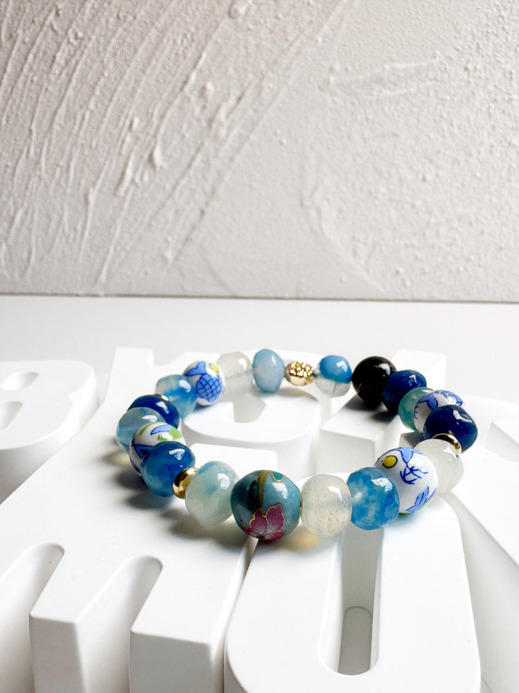 Porcelain and Blue Chalcedony