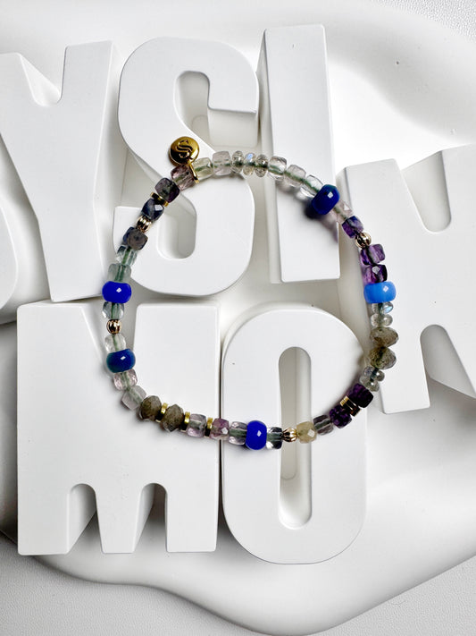 Fluorite, Labradorite and Agate