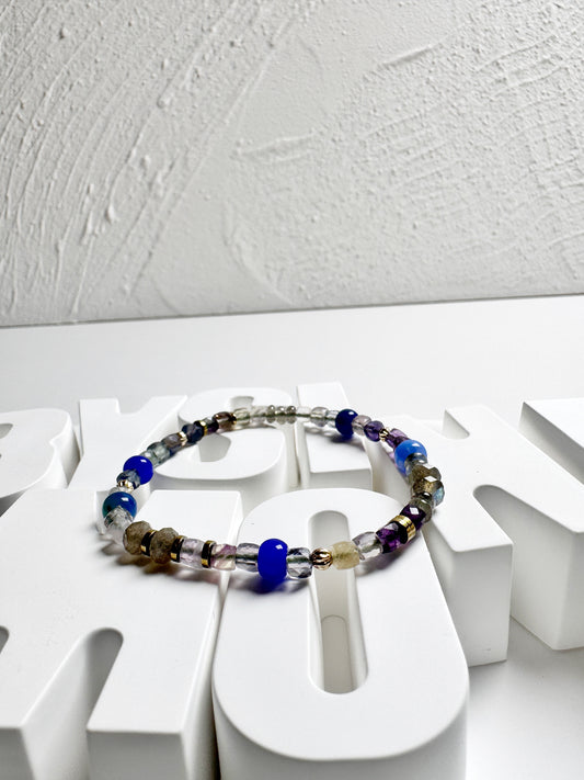 Fluorite, Labradorite and Agate