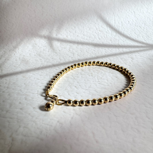 14k Gold Filled Beaded Bracelet