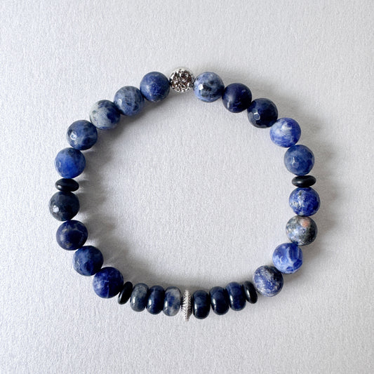Sodalite and Sterling Silver Bracelet