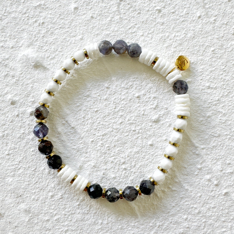 Iolite and Mother of Pearl