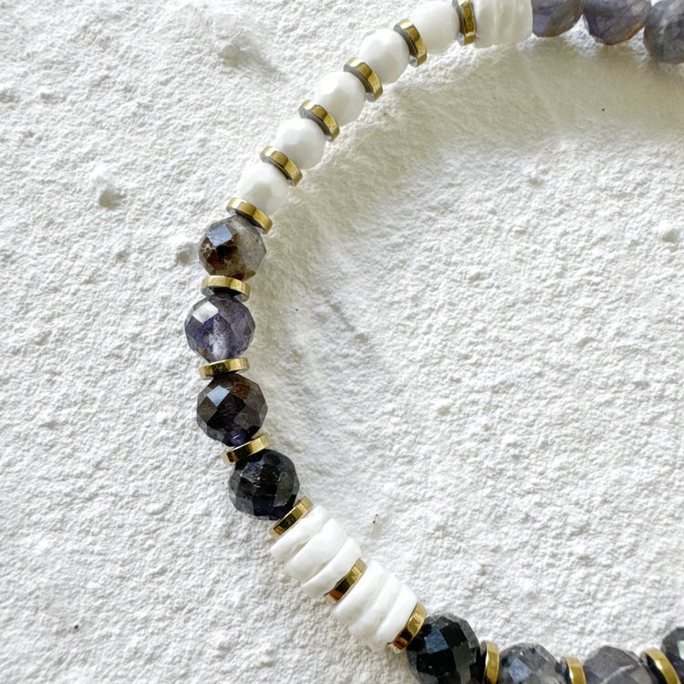 Iolite and Mother of Pearl