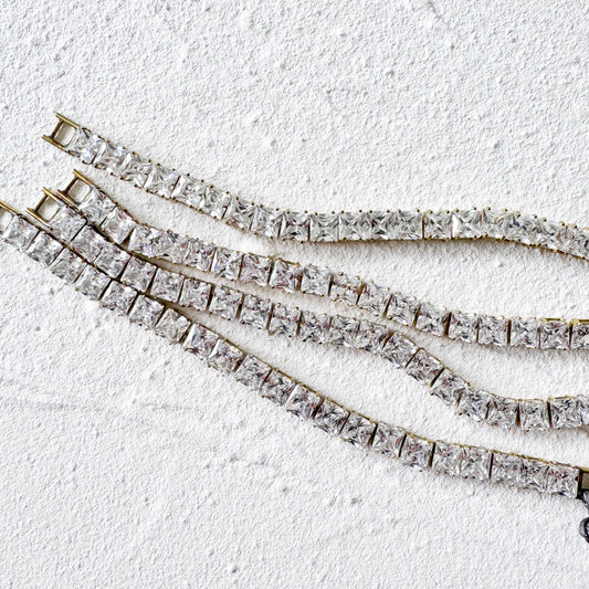 Zirconia Bracelet with Brass finish