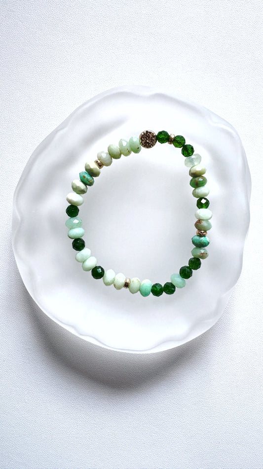 Chrysoprase and Diopside