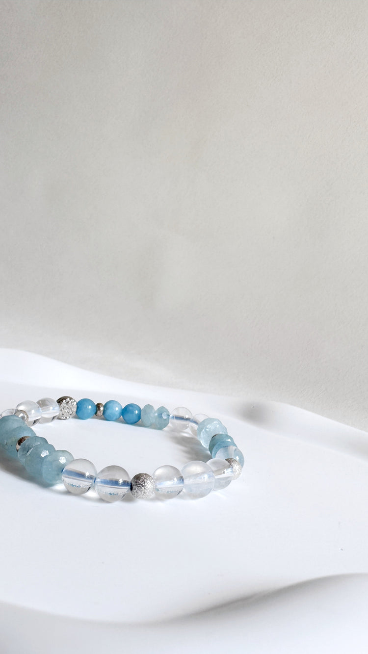 Aquamarine and Clear Quartz