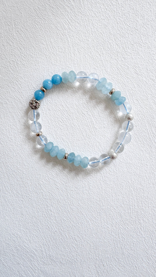 Aquamarine and Clear Quartz