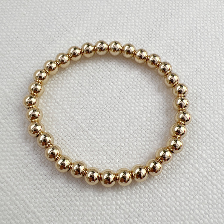 14K Gold Plated Beads 6mm
